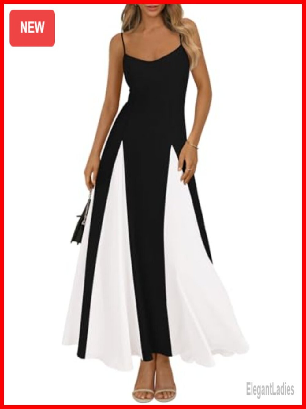 Spaghetti Strap Backless Flowy Maxi Dress Sleeveless Wedding Guest